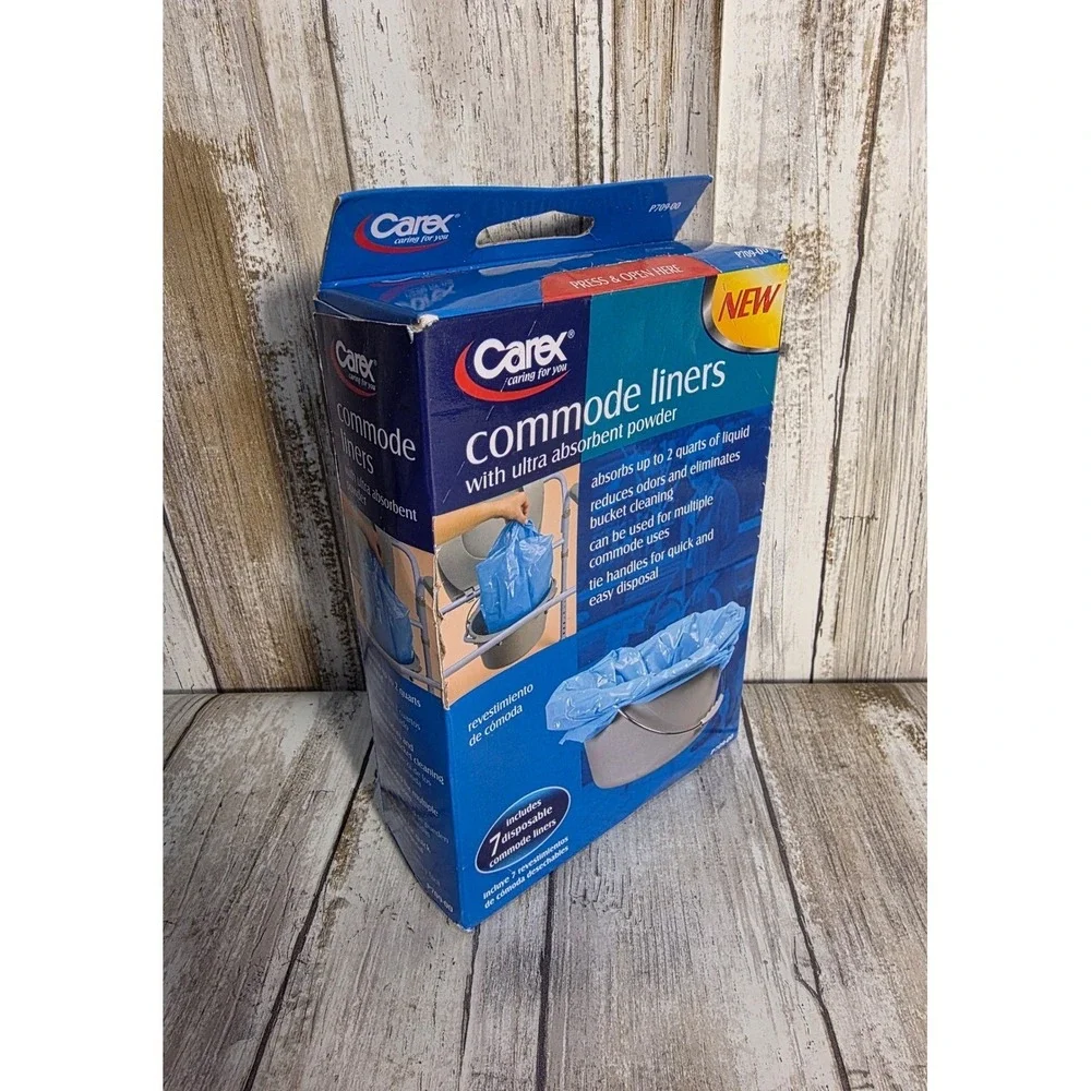 Carex Commode Liners with Ultra Absorbent Powder 7 Count NEW - Picture 3 of 4